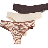 Lindex 3-Pack Brazilian Briefs In Micro - Beige - M