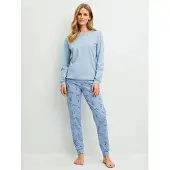 Calida Pyjama laivastonsininen / vaaleansininen / tummankeltainen