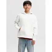 Jack & Jones Jjebarron Sweat Hood Noos Jnr - White - 140