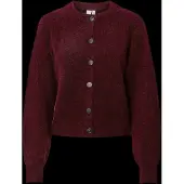 Y.A.S Yasjohi Ls Wool Blend Cardigan S. Noos - Burgundy - M