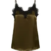 Soaked in luxury Slirini Lace Top - Khaki green - L