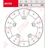TRW jarrulevy taakse ktm 250 adventure 2022-2025 ym. (mst226)