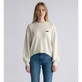 ROTATE Oversized Knit Pullover - Cream - M