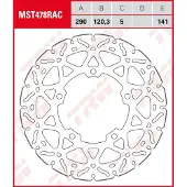 TRW jarrulevy eteen suzuki dl 250 v-strom 2017-2021 ym. (mst478rac)