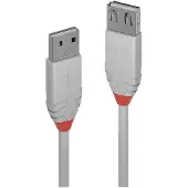 Lindy 5m USB 2.0 Type A Extension Cable, Anthra Line, Grey (36715)