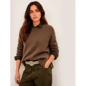 Ba&sh for woman. 1H26CHEY Cheyla brown cashmere sweater (36), Casual, Kashmir