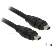 DeLOCK FireWire 4-pin -kaapeli, 1m, musta