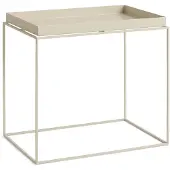 HAY Tray Table keskikokoinen tarjoilupöytä Lämmin beige, 40x60x54 cm