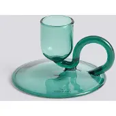 HAY Tiny Candleholder Curved - Kynttilänjalat Boorilasi Aqua - AE357-D439-AF97