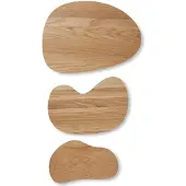 Ferm Living Cairn leikkuulauta 3 osaa Oak