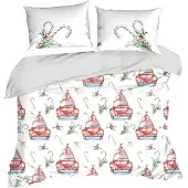 Eurofirany joulun vuodevaatesetti Candy, 160x200, 3-osainen