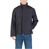 Armani Exchange for man. XM001579AF16926UB101 Long coat with high collar and hidden closure Essential navy (S), Casual, Polyester