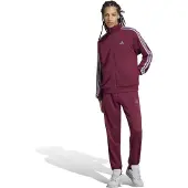 Adidas Urheilupuku burgundin punainen / valkoinen