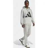 Adidas Urheilupuku 'BIG LOGO HOODED' harmaa / musta