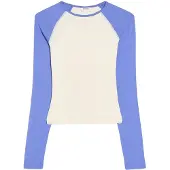 Bershka Paita violetinsininen / valkoinen