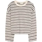 Bershka Paita kerma / suklaa / musta
