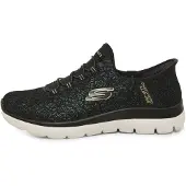 SKECHERS Slip on -tennarit 'SUMMITS-LUNAR GLOW' kulta / musta