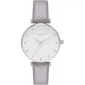 Olivia Burton Kello - - OB16AM144 - Valkoinen Taulu - Aidosta Nahkaa Ranneke - Kvartsikello 30mm