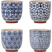 Bloomingville Blue Stoneware Karine 4 kupin setti, 150 ml