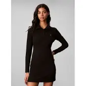 Calvin Klein Jeans Ls Woven Label Turtleneck Henley - Black - L