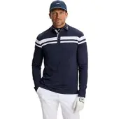 J.lindeberg Kenny Ls Stripe Polo - Navy - XXL