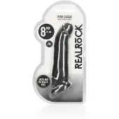 RealRock by Shots Skin realistinen peniksen jatkoholkki rengaskuvioinnilla 21,9 cm Musta