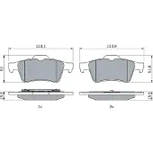 Bosch Jarrupalat Taka, 0 986 494 032 - Volvo - Ford - Saab - Renault - Mazda - Opel - Nissan