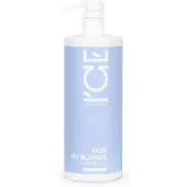 Natura Siberica ICE Professional Keep My Blonde keltaisuutta neutraloiva shampoo vaalennetuille tai raidoitetuille viileän vaaleille hiuksille 1000 ml