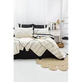 L'essentiel Maison pussilakana- ja vuodevaatesetti Eva - Black, 200x220, 7 osaa
