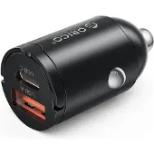 ORICO MiniRing 30W USB-A + USB-C Car Charger - Black