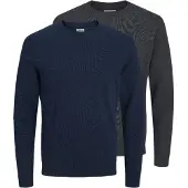 Jack & Jones Neulepaita 'JJEBASIC' marine / tummanharmaa