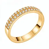 Sandberg Myötätuuli 2-rivinen rivitimanttisormus 0.24 ct keltakulta M-186k-155