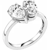 Sandberg Yöpilvi 2-kivinen timanttisormus 2.00 ct valkokulta S-200w-150