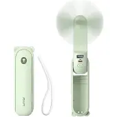 JISULIFE Handheld Fan Life8 Plus Portable USB Fan with Power Bank Function 4500mAh and Flashlight - Green - 4500 mAh