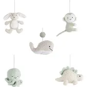 Babys Only Musiikkimobile Animals, Laurel Green/Warm Linen