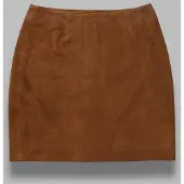 ROTATE Suede Mini Skirt - Brown - 36