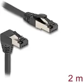 DeLOCK 80446, 2 m, Cat8.1, S/FTP (S-STP), RJ-45, RJ-45, Musta