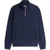 Tommy Hilfiger Rwb Tipping Terry Reg 1/4 Zip - Navy - L