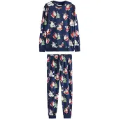 Next Pitkä pyjama laivastonsininen / vihreä / punainen / valkoinen