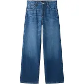 Mango Danila High-Waisted Wide Leg Jeans - Blue - 34