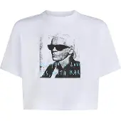 Karl lagerfeld JEANS Paita 'KLJ X Pietro Terzini' vaaleansininen / musta / valkoinen