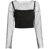Karl lagerfeld JEANS Paita musta / läpinäkyvä