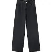 Mango Danila High-Waisted Wide Leg Jeans - Grey - 34