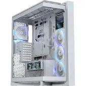 Asus ROG Cronox ARGB White Edition -miditornikotelo ikkunalla, RGB-valaistuksella, valkoinen