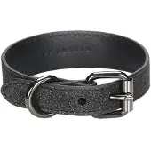 Collar of Sweden kapea solkipanta, musta glitter