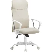 Songmics Toimistotuoli 64x64x120cm, beige/valkoinen
