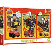 Trefl FIREMAN SAM Palapelisetti Palomies Sami, 3 x 50 palaa