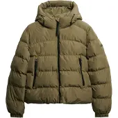 Superdry for woman. W5011996A Stanton Hooded Quilted Jacket green (XS), Casual, Polyester