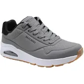 SKECHERS Matalavartiset tennarit 'UNO - SUITED ON AIR' antrasiitti / musta