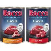 Rocco Classic naudanliha, siipikarjansydän, riista, kana koiranruoka